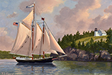 Stephen Tabor Passing Bear Island, Northeast Harbor, Maine